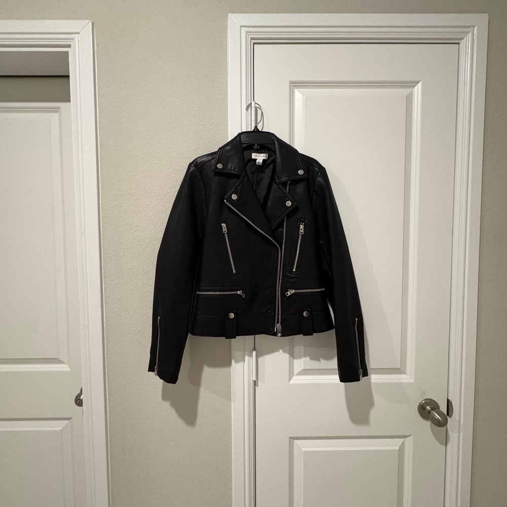 Topshop Black Leather Jacket